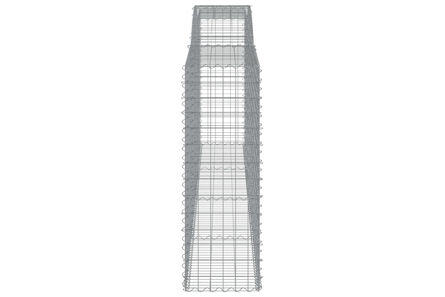 vidaXL 3147024 Arched Gabion Baskets 4 Pcs 400x50x140/160cm Galvanised Iron-4