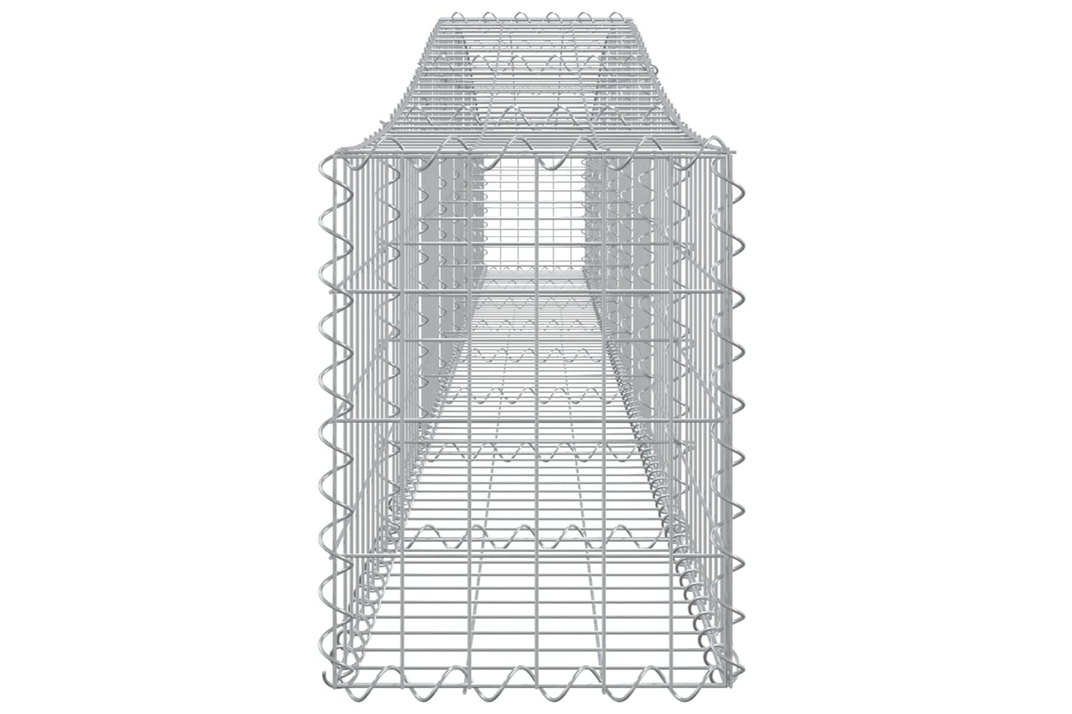 vidaXL 3145787 Arched Gabion Baskets 2 Pcs 400x30x40/60cm Galvanised Iron-4