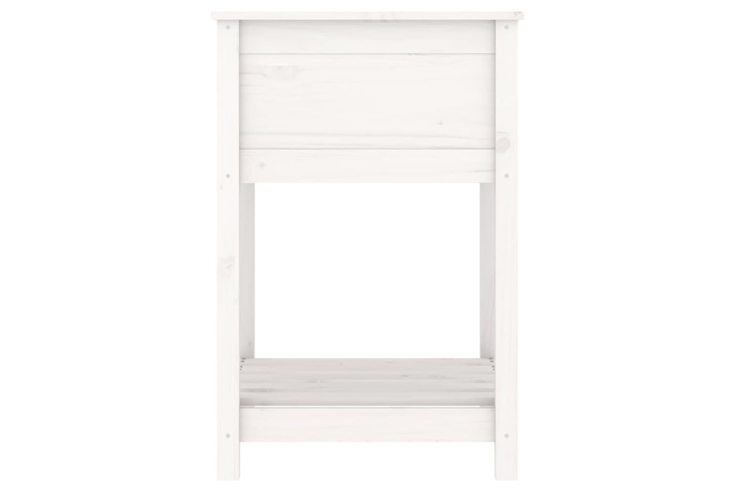 vidaXL 823774 Planter With Shelf White 54x54x81cm Solid Wood Pine-5