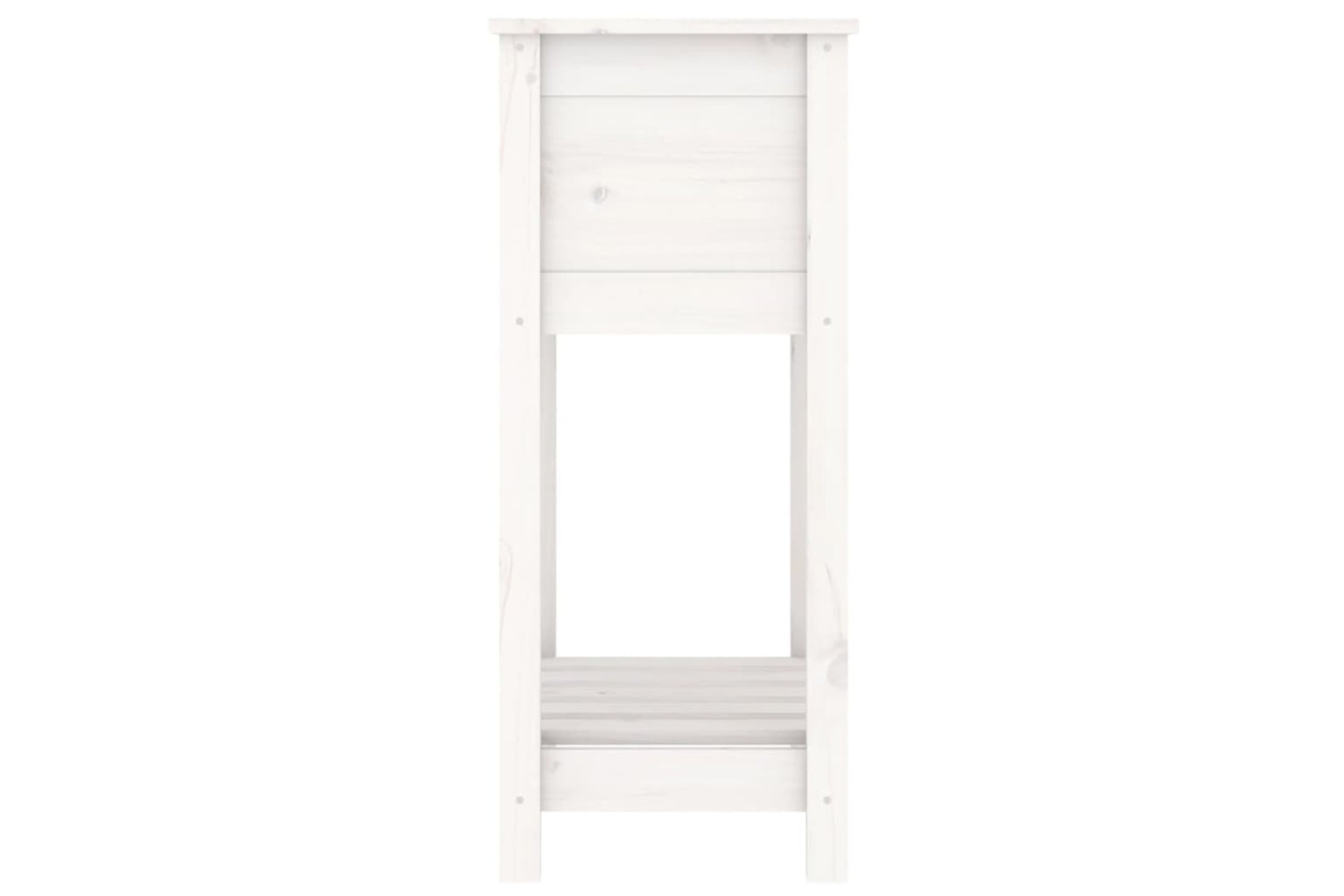 vidaXL 823753 Planter With Shelf White 54x34.5x81cm Solid Wood Pine-5