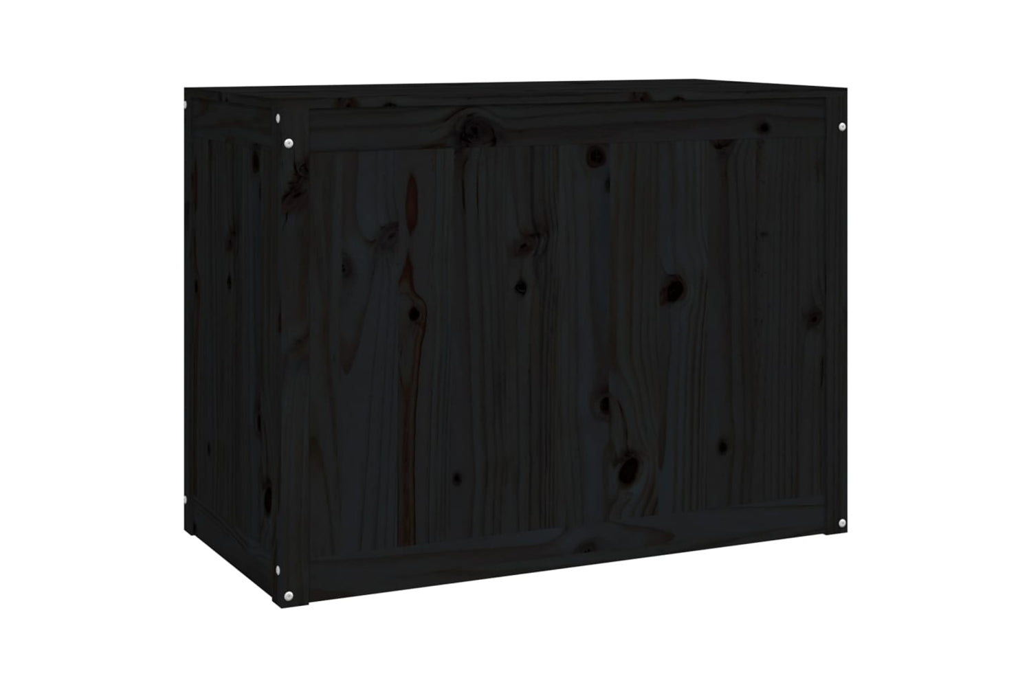 vidaXL 823573 Laundry Box Black 88.5x44x66cm Solid Wood Pine-4