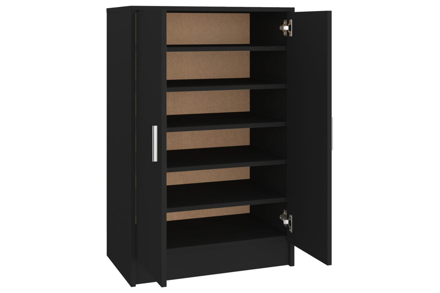 vidaXL Shoe Cabinet Black 60x35x92cm Engineered Wood-5