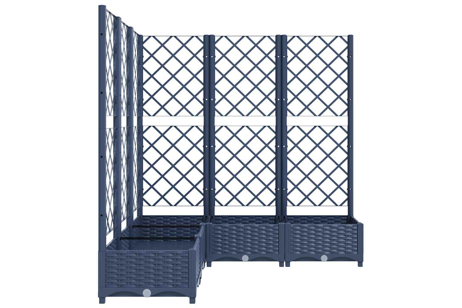 vidaXL Garden Planter With Trellis Dark Grey 120x120x121.5cm Pp-3