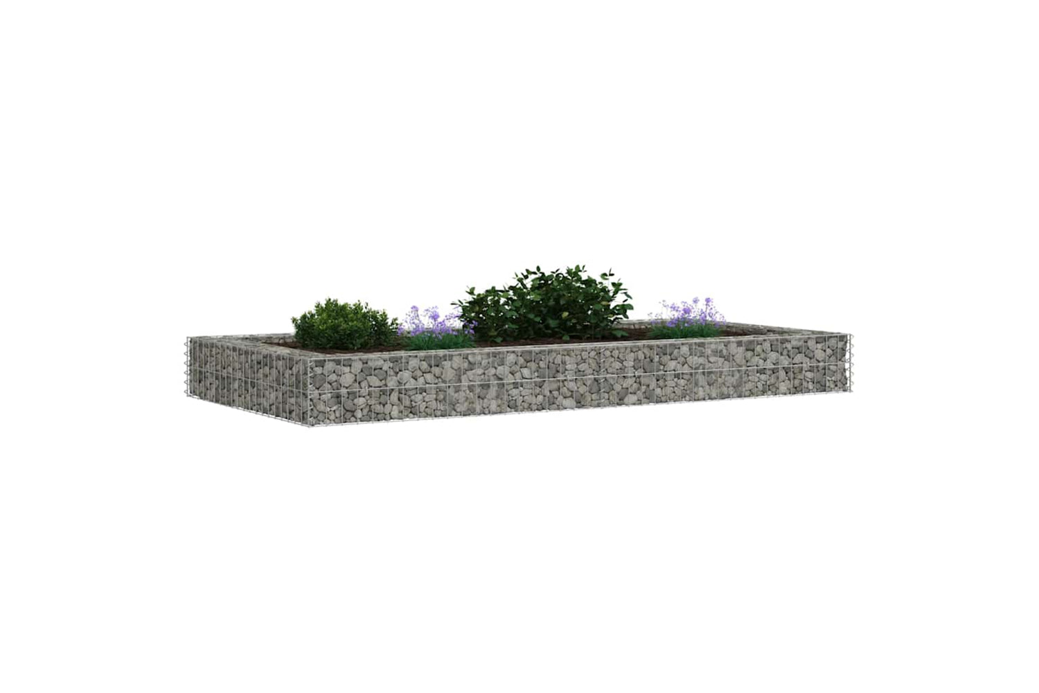 vidaXL 151312 Gabion Raised Bed Galvanised Steel 200x100x20cm-4