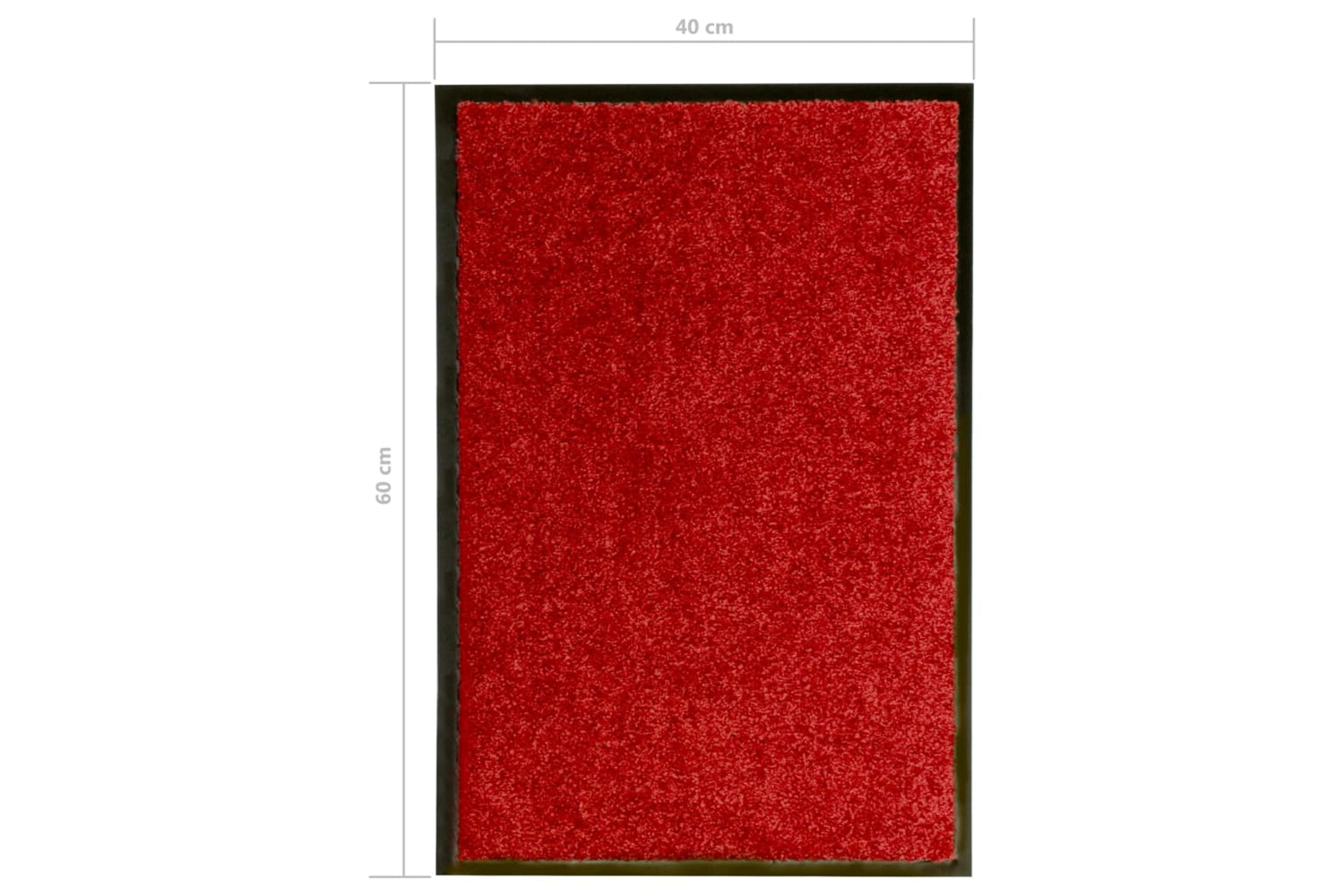 vidaXL 323421 Doormat Washable Red 40x60cm-6