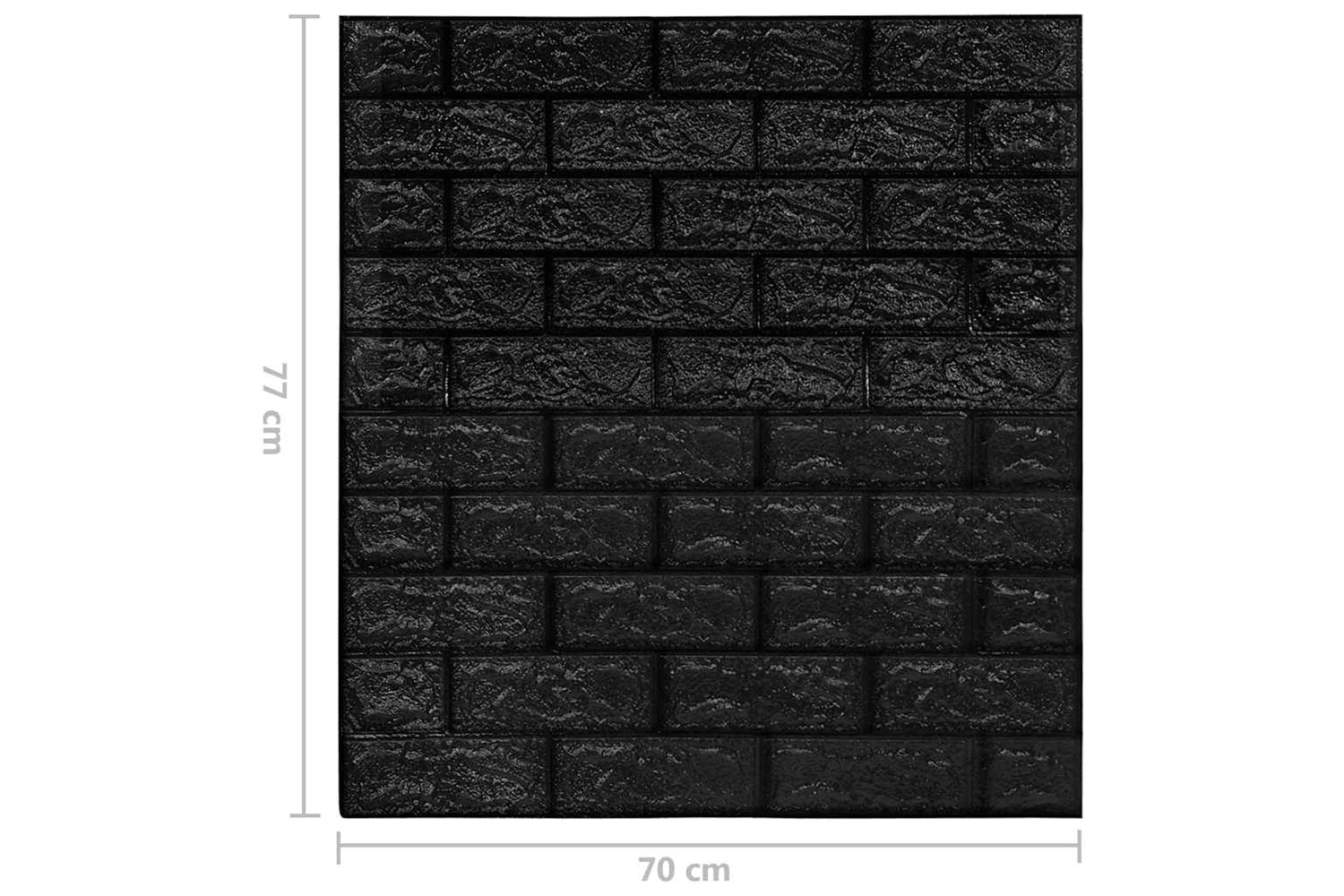 Vidaxl 150724 3d Wallpaper Bricks Self-adhesive 10 Pcs Black-6