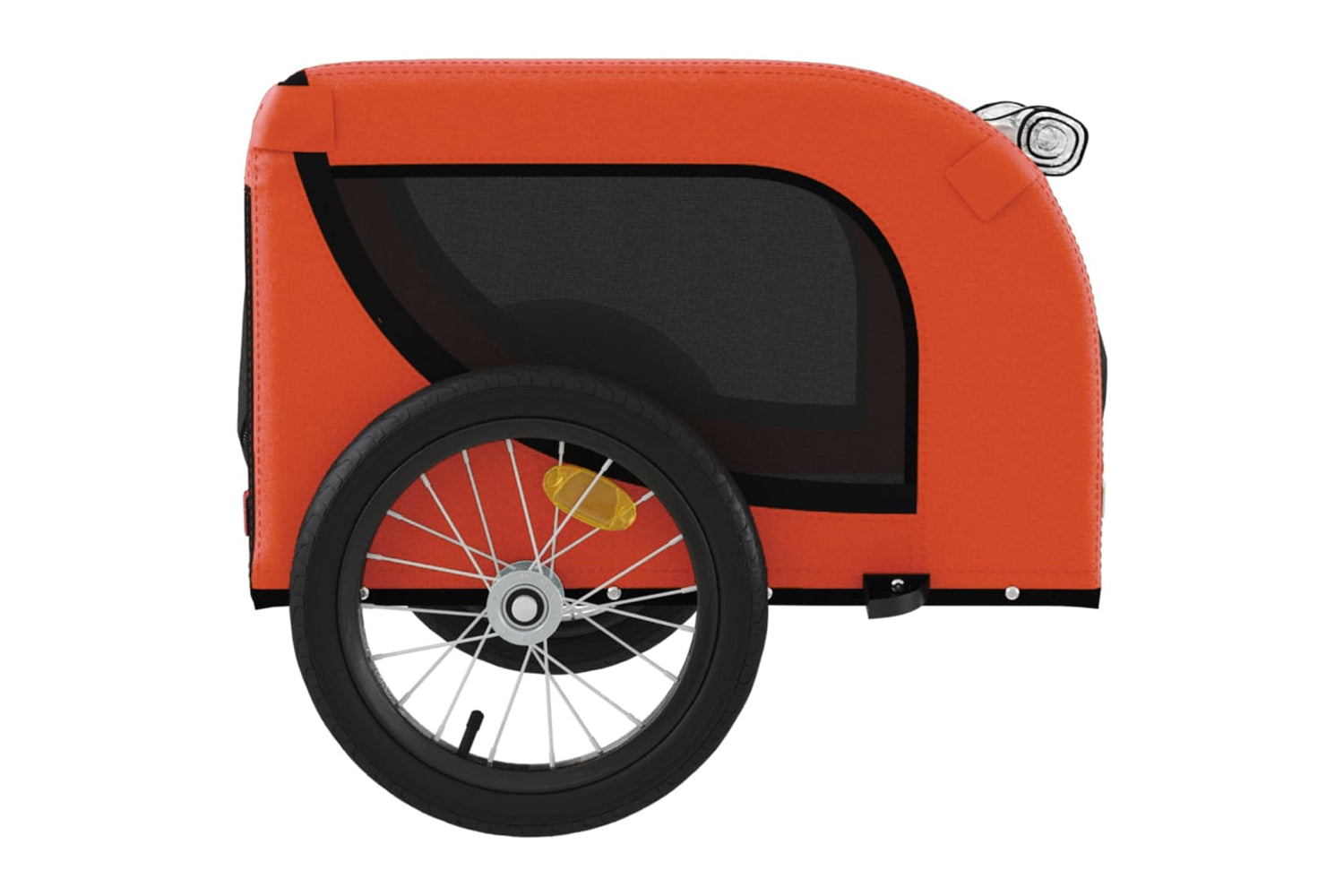 Vidaxl 93998 Pet Bike Trailer Orange And Black Oxford Fabric And Iron-5