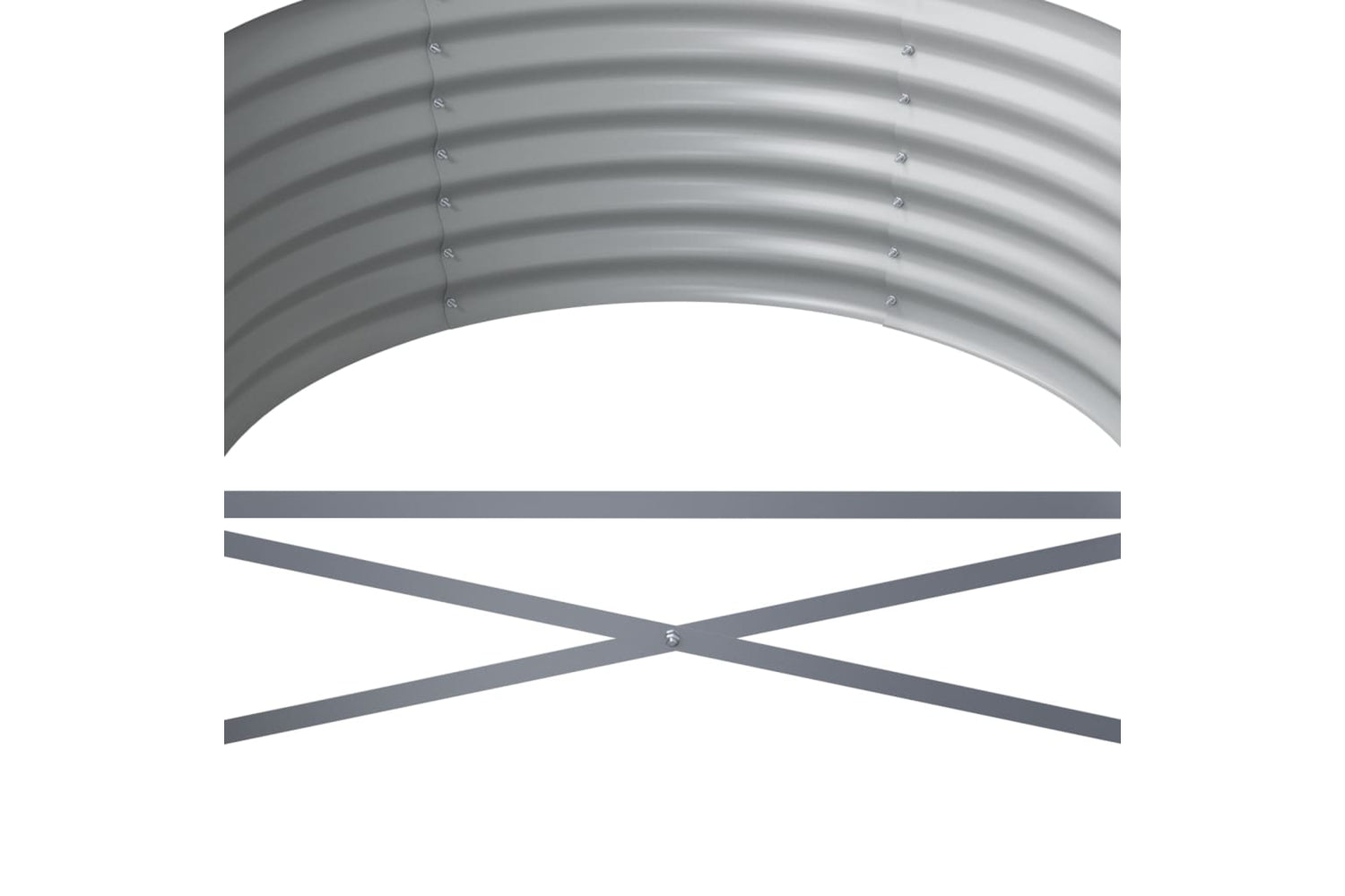 vidaXL 318937 Garden Raised Bed Powder-coated Steel 440x80x36cm Silver-4