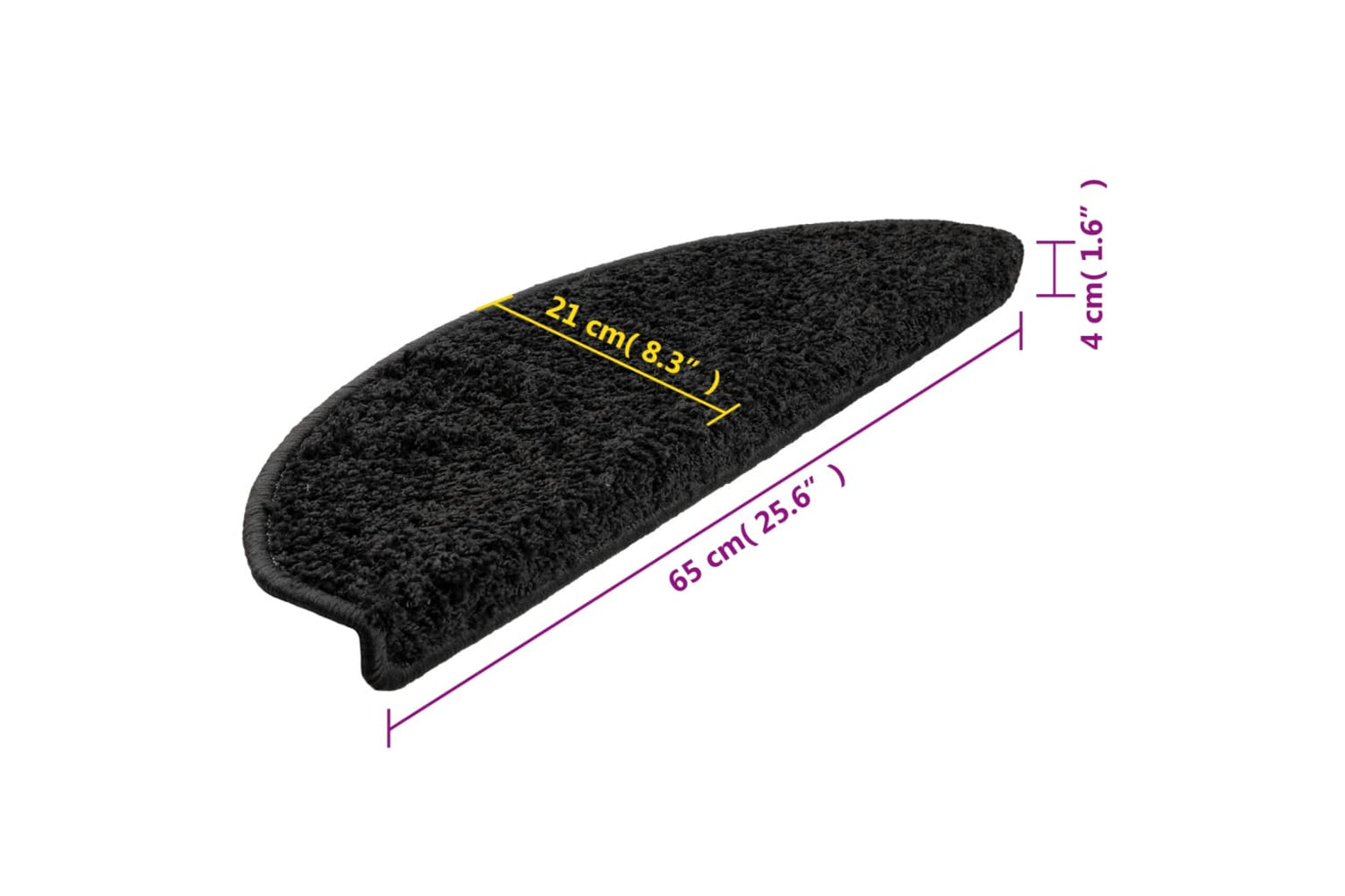 vidaXL 149801 Stair Mats 10 Pcs 65x21x4cm Black-8