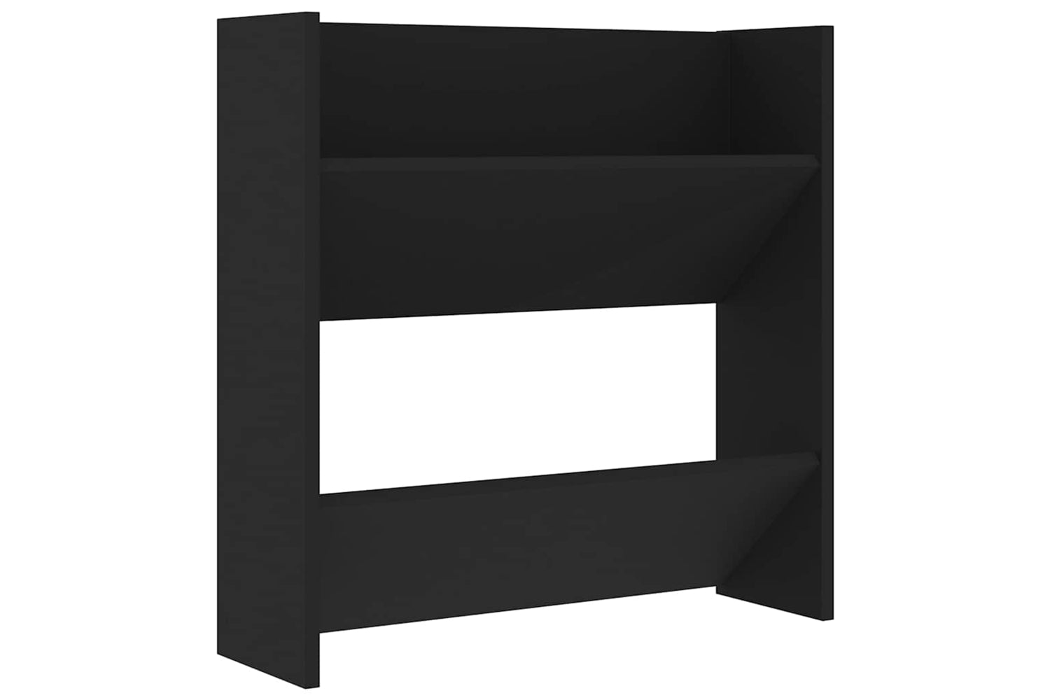 vidaXL 806719 Wall Shoe Cabinets 4 Pcs Black 60x18x60cm Engineered Wood-4