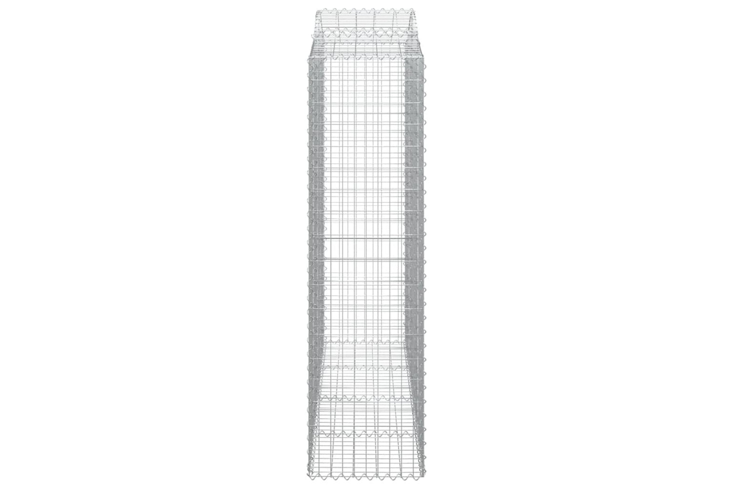 vidaXL 153399 Arched Gabion Basket 200x50x180/200cm Galvanised Iron-3