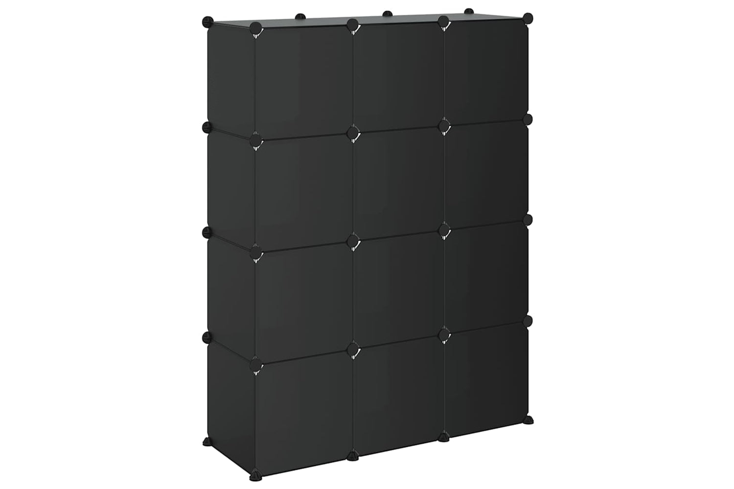 Vidaxl 340556 Storage Cube Organiser With 12 Cubes And Doors Black Pp-6