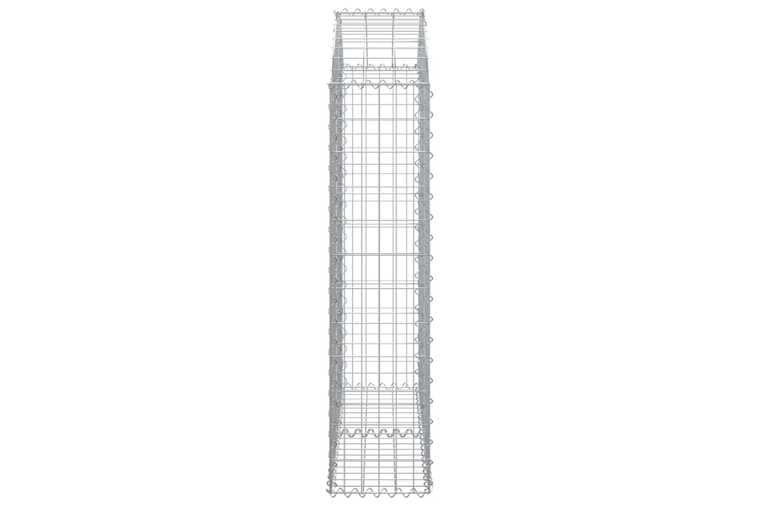 vidaXL 153426 Arched Gabion Basket 100x30x120/140cm Galvanised Iron-3
