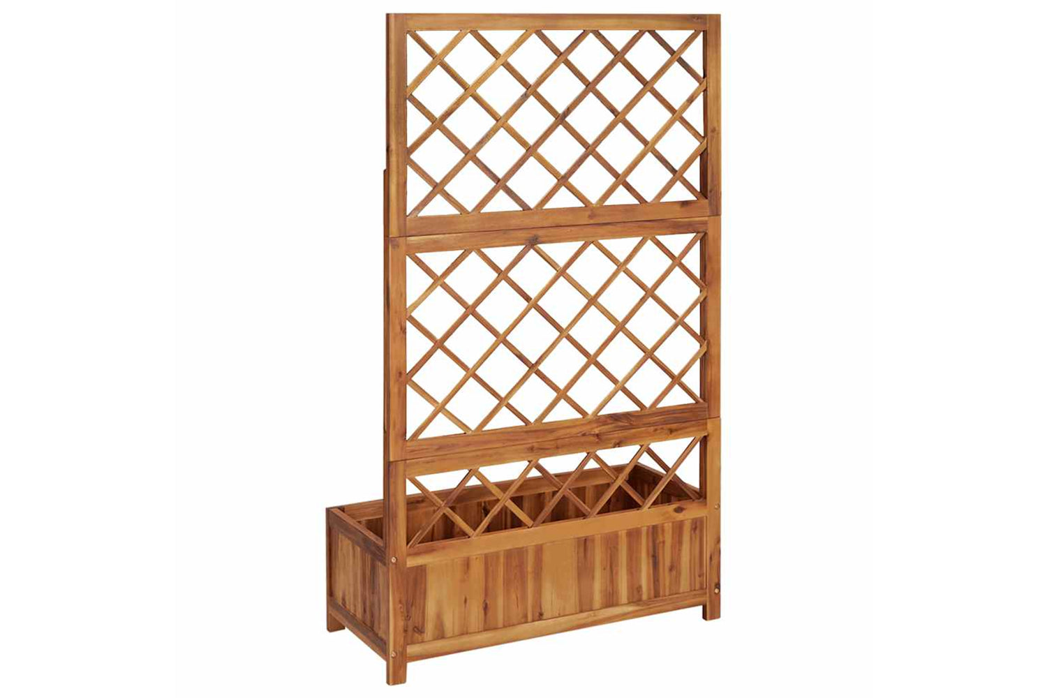 vidaXL 316542 Raised Bed With Trellis 85x38x150cm Solid Acacia Wood-5