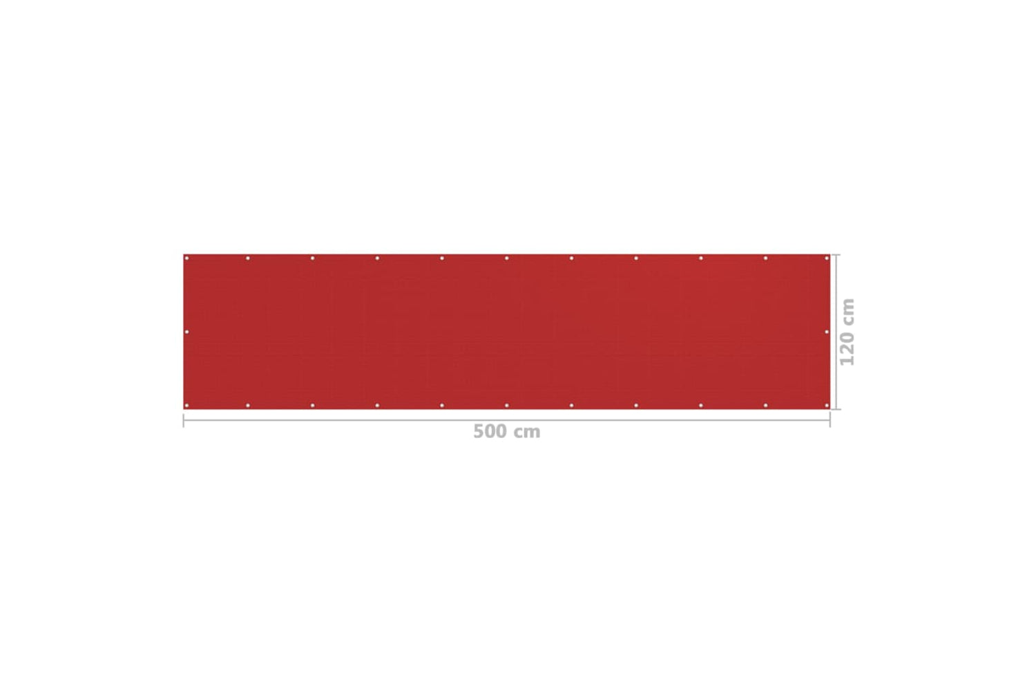 vidaXL 311014 Balcony Screen Red 120x500cm Hdpe-5