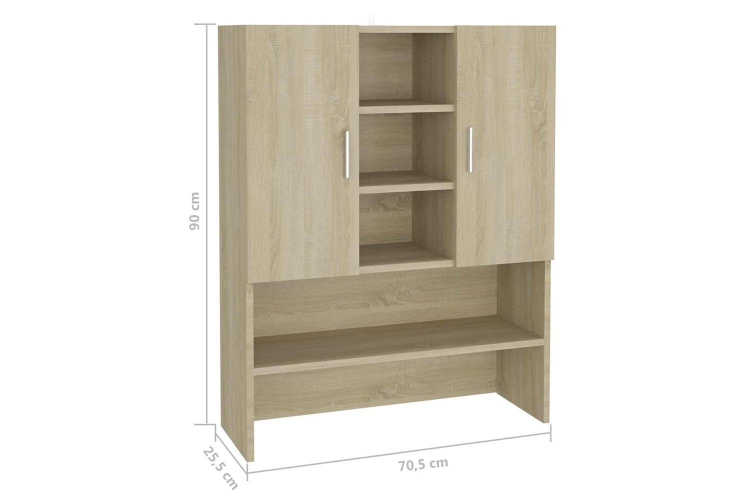 vidaXL 808389 Washing Machine Cabinet Sonoma Oak 70.5x25.5x90cm-7