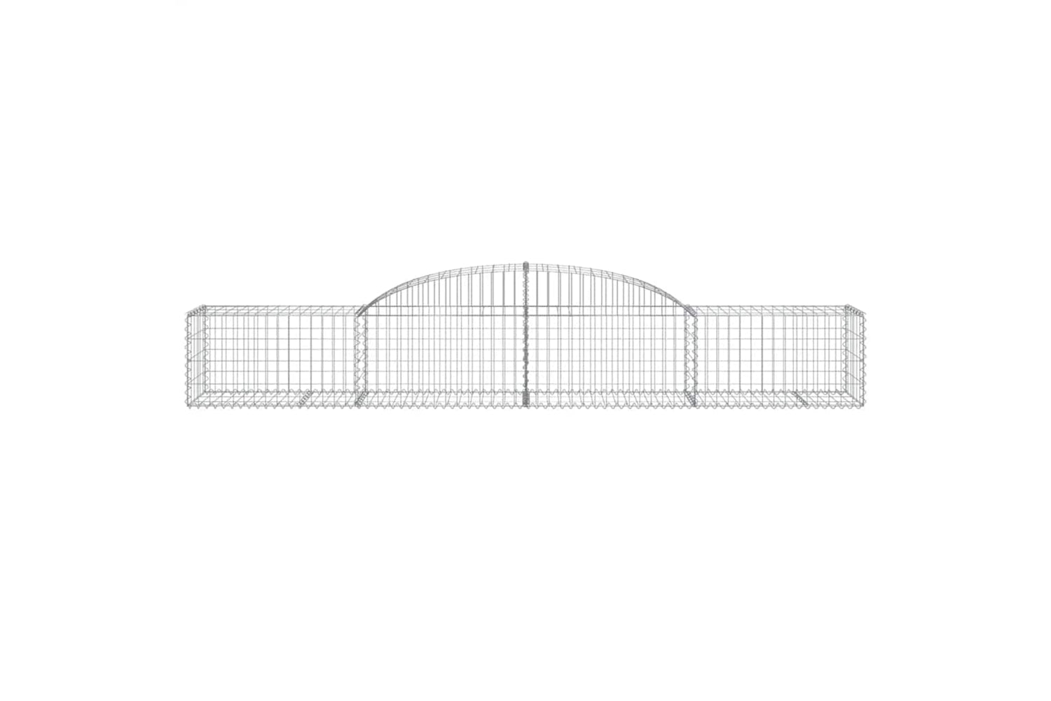 vidaXL 3146647 Arched Gabion Baskets 2 Pcs 300x50x40/60cm Galvanised Iron-3