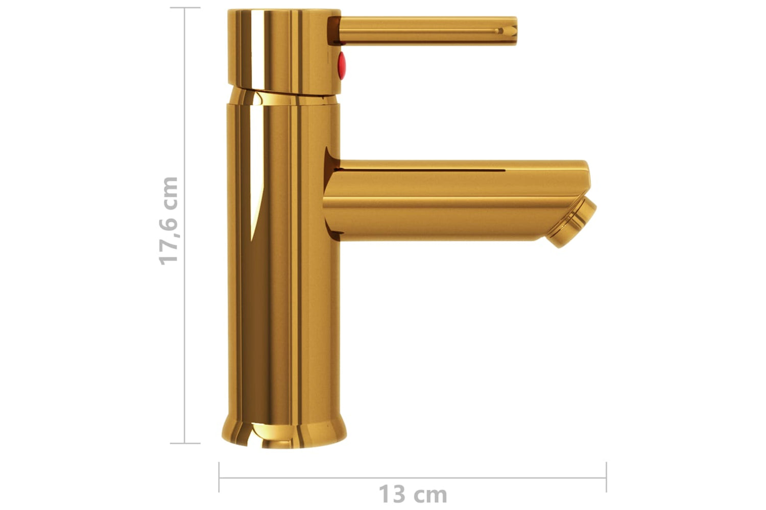 vidaXL 149067 Bathroom Basin Faucet Gold 130x176mm-4
