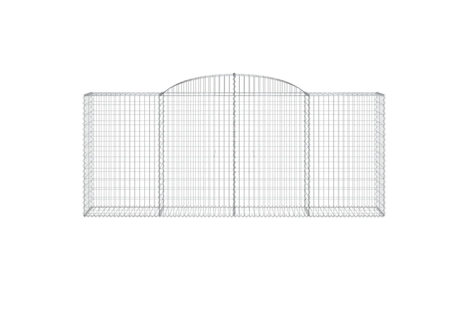 vidaXL 3146725 Arched Gabion Baskets 8 Pcs 300x50x120/140cm Galvanised Iron-3