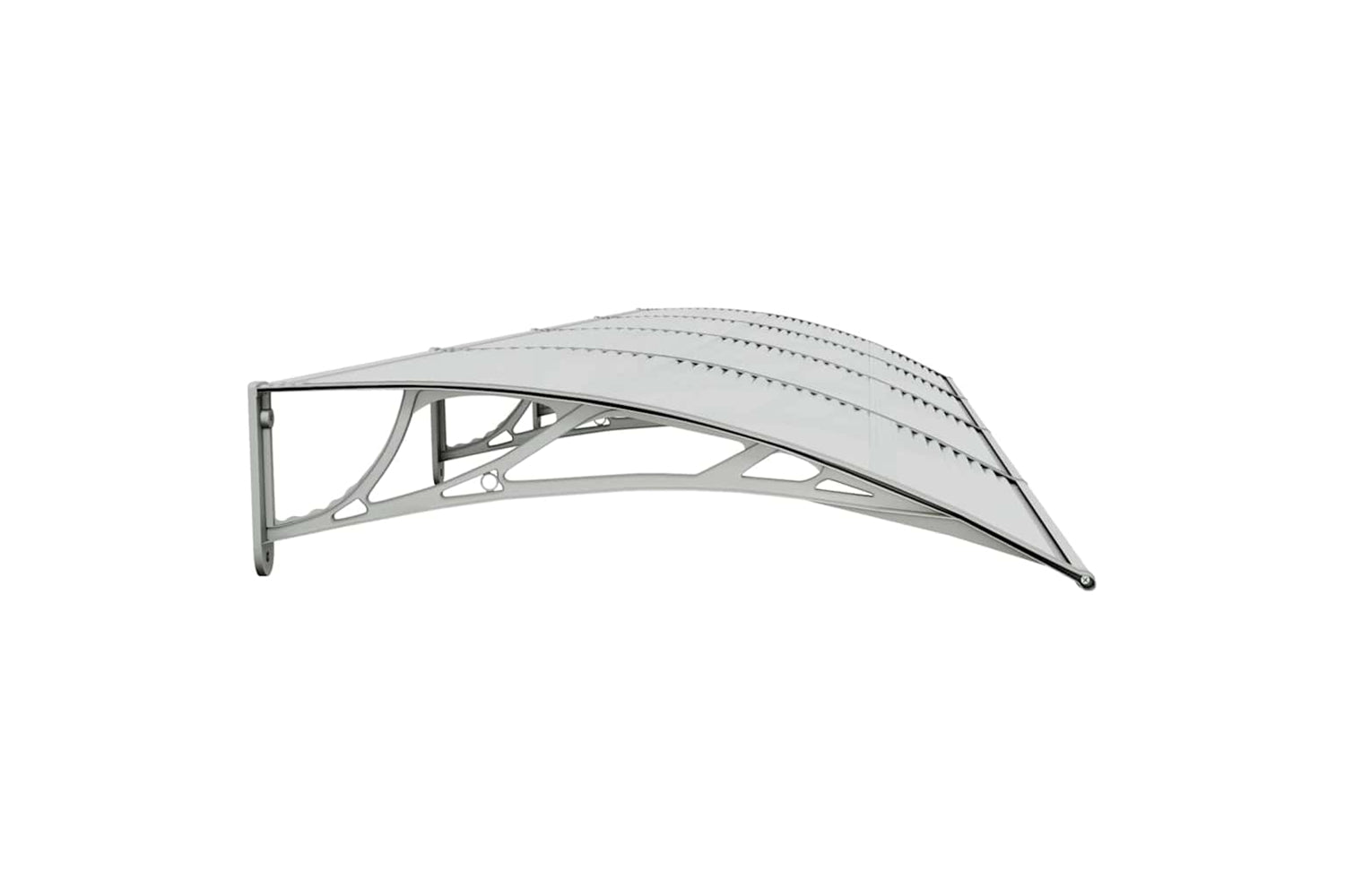vidaXL Door Canopy Grey 400x100cm Polycarbonate-4