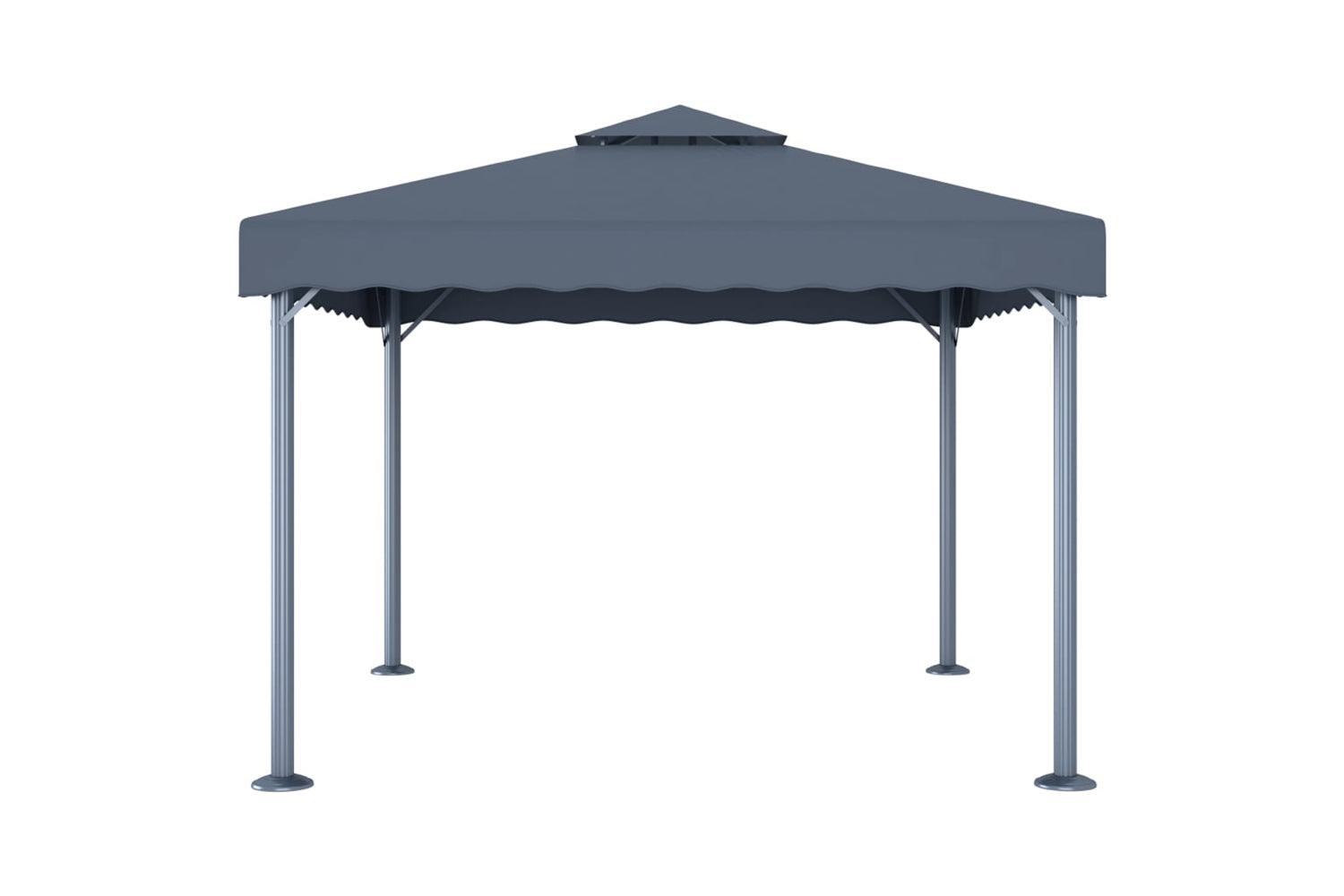 Vidaxl 3070343 Gazebo With Led String Lights 300x300 Cm Anthracite Aluminium-3
