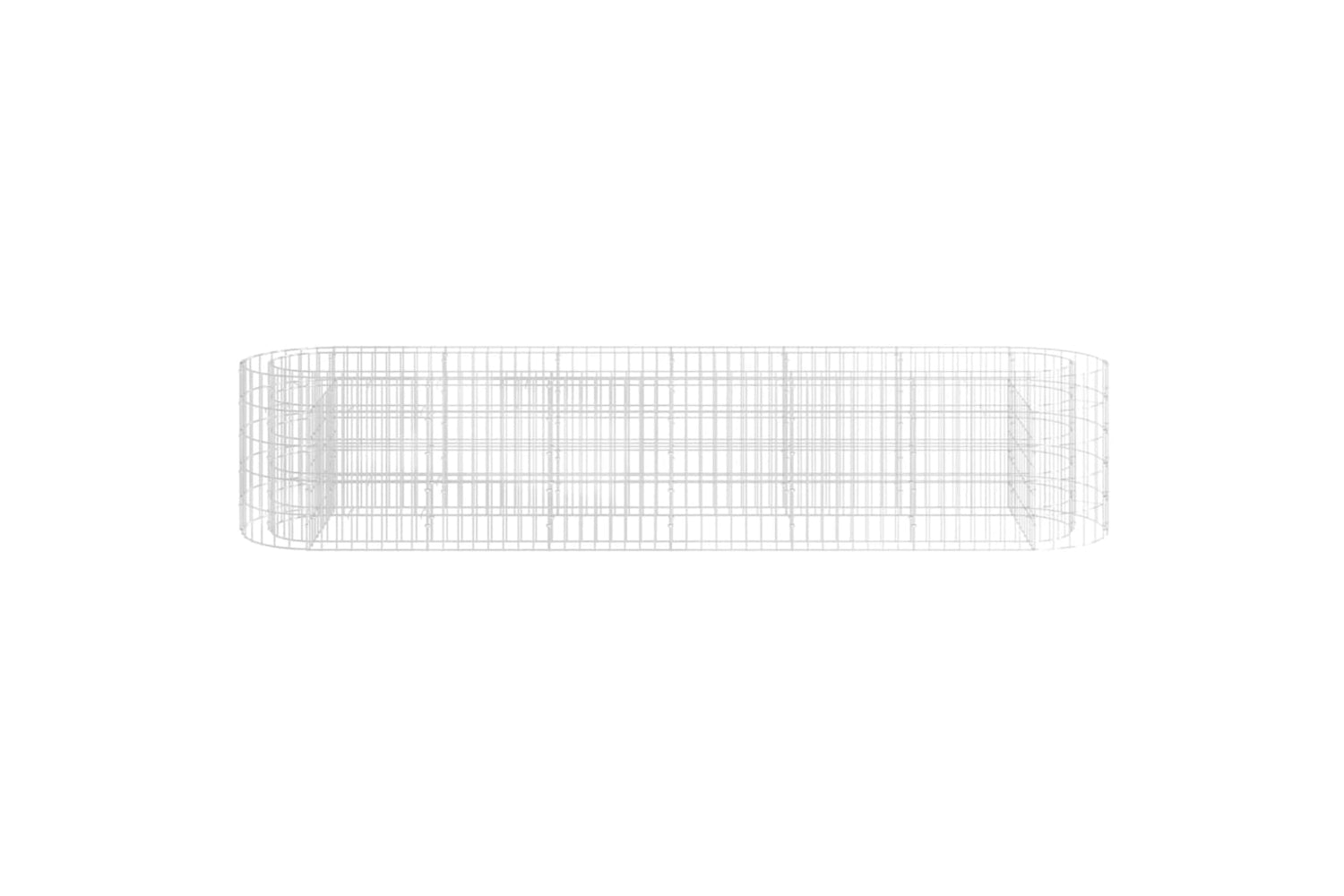 vidaXL 152026 Gabion Raised Bed Galvanised Iron 260x50x50cm-3