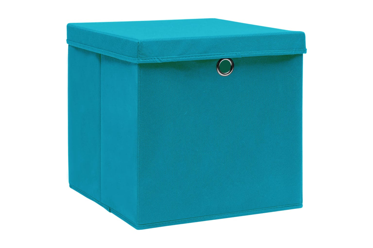 vidaXL 325232 Storage Boxes With Covers 4 Pcs 28x28x28cm Baby Blue-3
