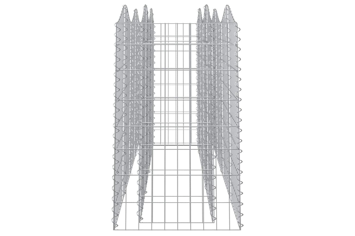 vidaXL 153546 Arched Gabion Raised Bed 200x50x100cm Galvanised Iron-3