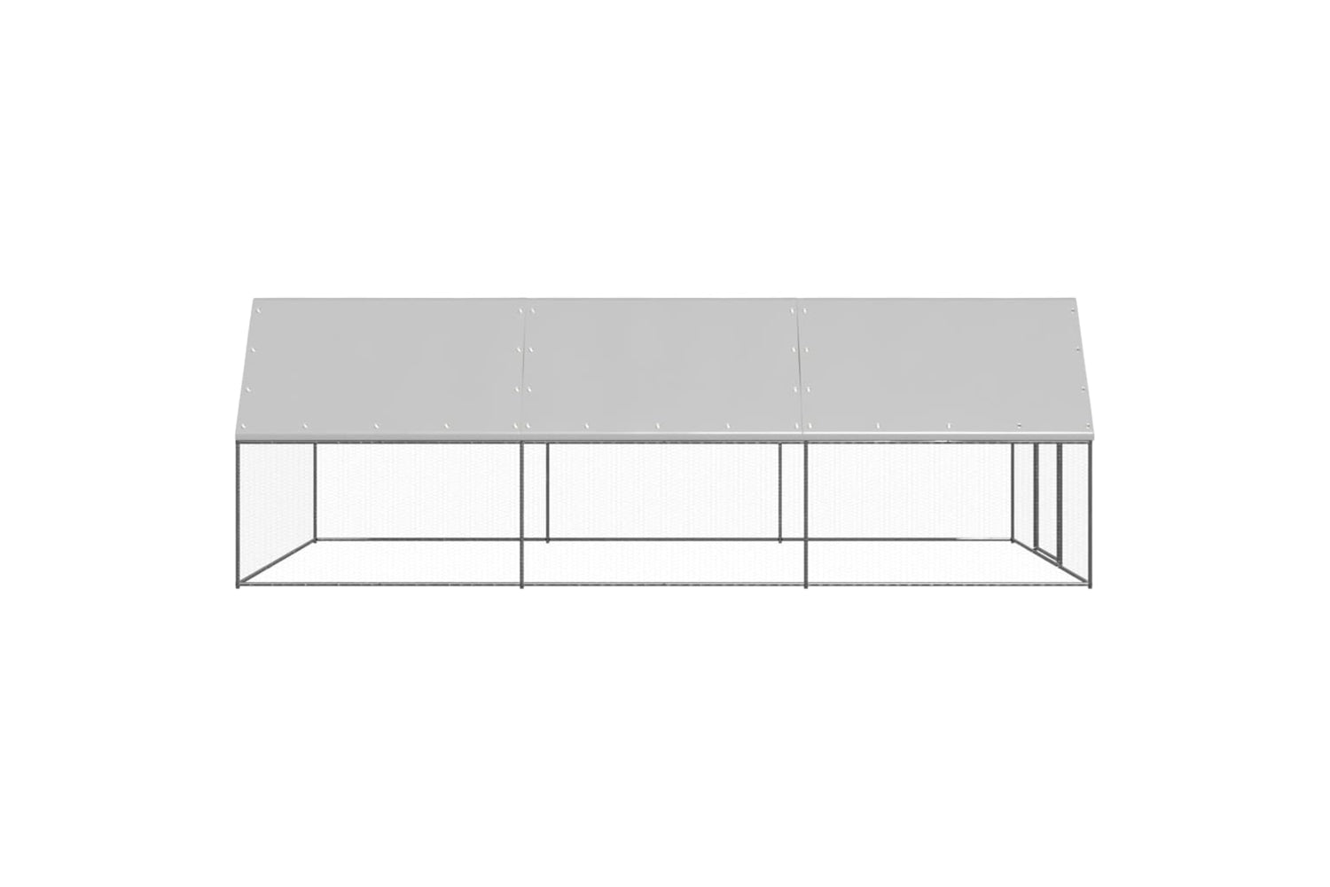 Vidaxl 3154377 Outdoor Chicken Cage 3x6x2 M Galvanised Steel-3