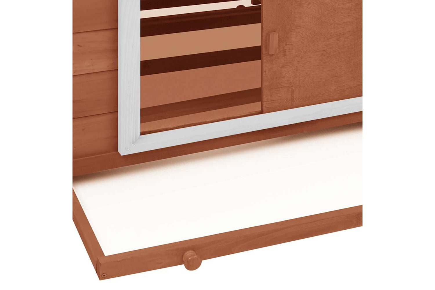 Vidaxl Chicken Coop Mocha And White 150x96x110 Cm Solid Firwood-5
