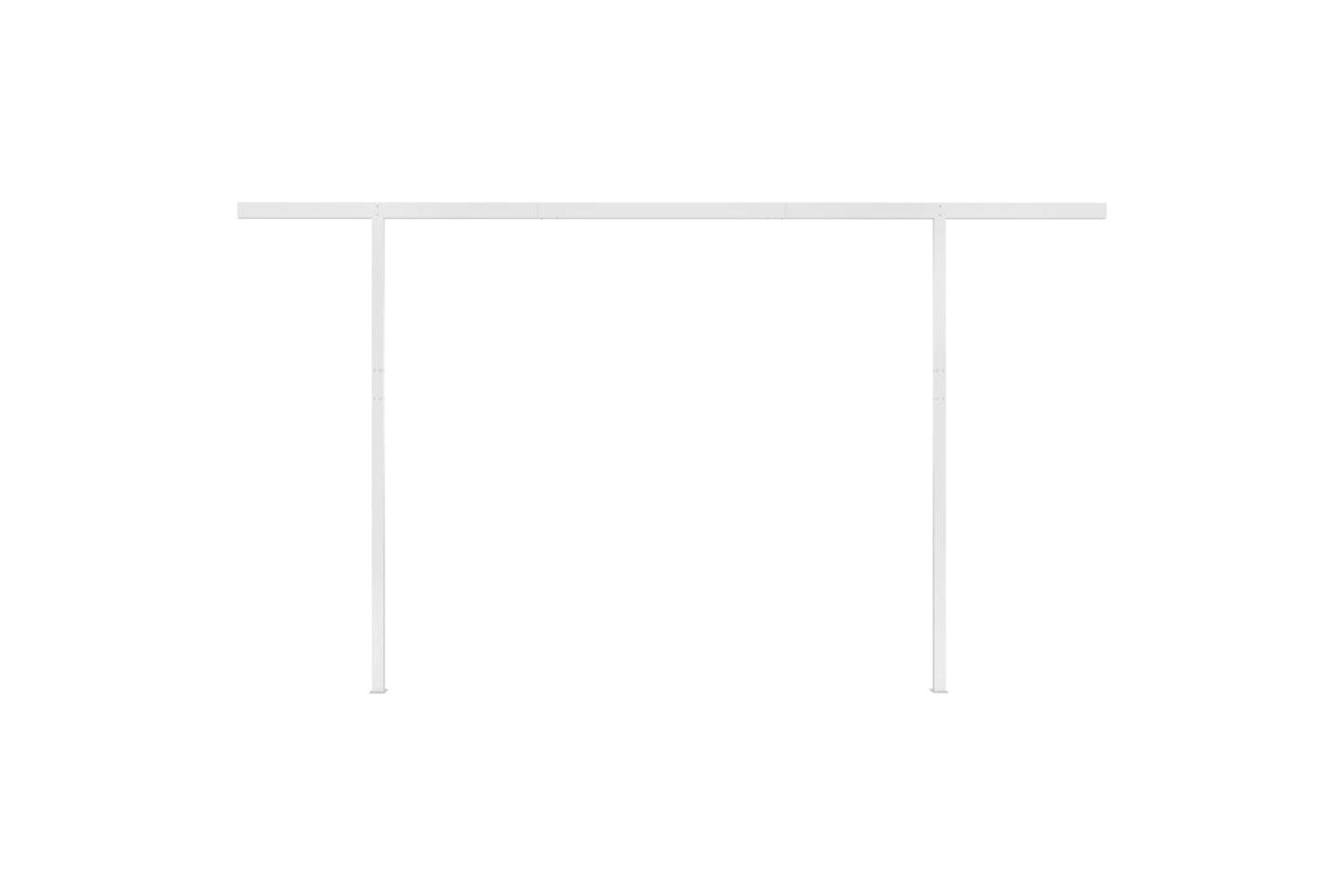 Vidaxl 3070018 Manual Retractable Awning With Posts 4x3.5 M Yellow And White-7