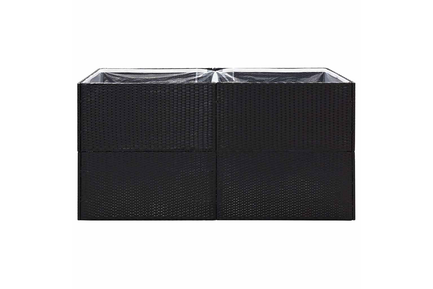 vidaXL 319174 Garden Planter Black 157x80x80cm Poly Rattan-3