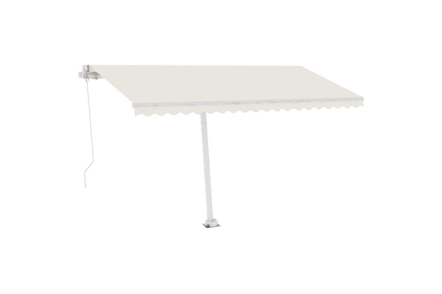 vidaXL 3069622 Manual Retractable Awning With Led 400x350cm Cream-3