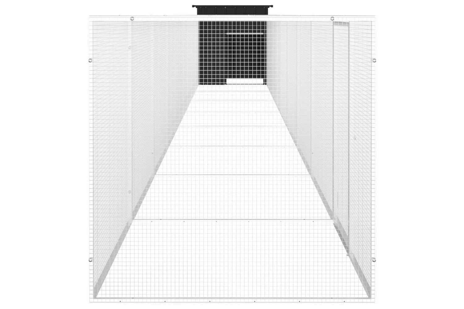 vidaXL 3106458 Chicken Cage Anthracite 900x91x100cm Galvanised Steel-4