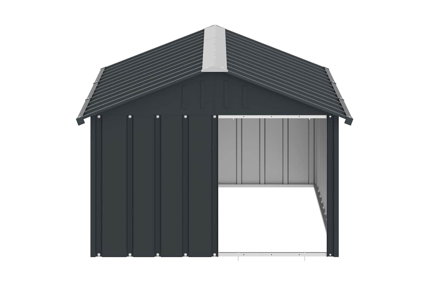 vidaXL 171541 Dog House Anthracite 116.5x153x81.5cm Galvanised Steel-4