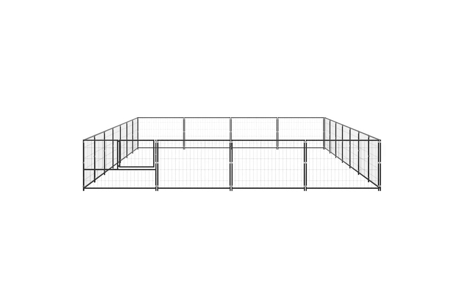 Vidaxl 3082146 Dog Kennel Black 28 M2 Steel-4