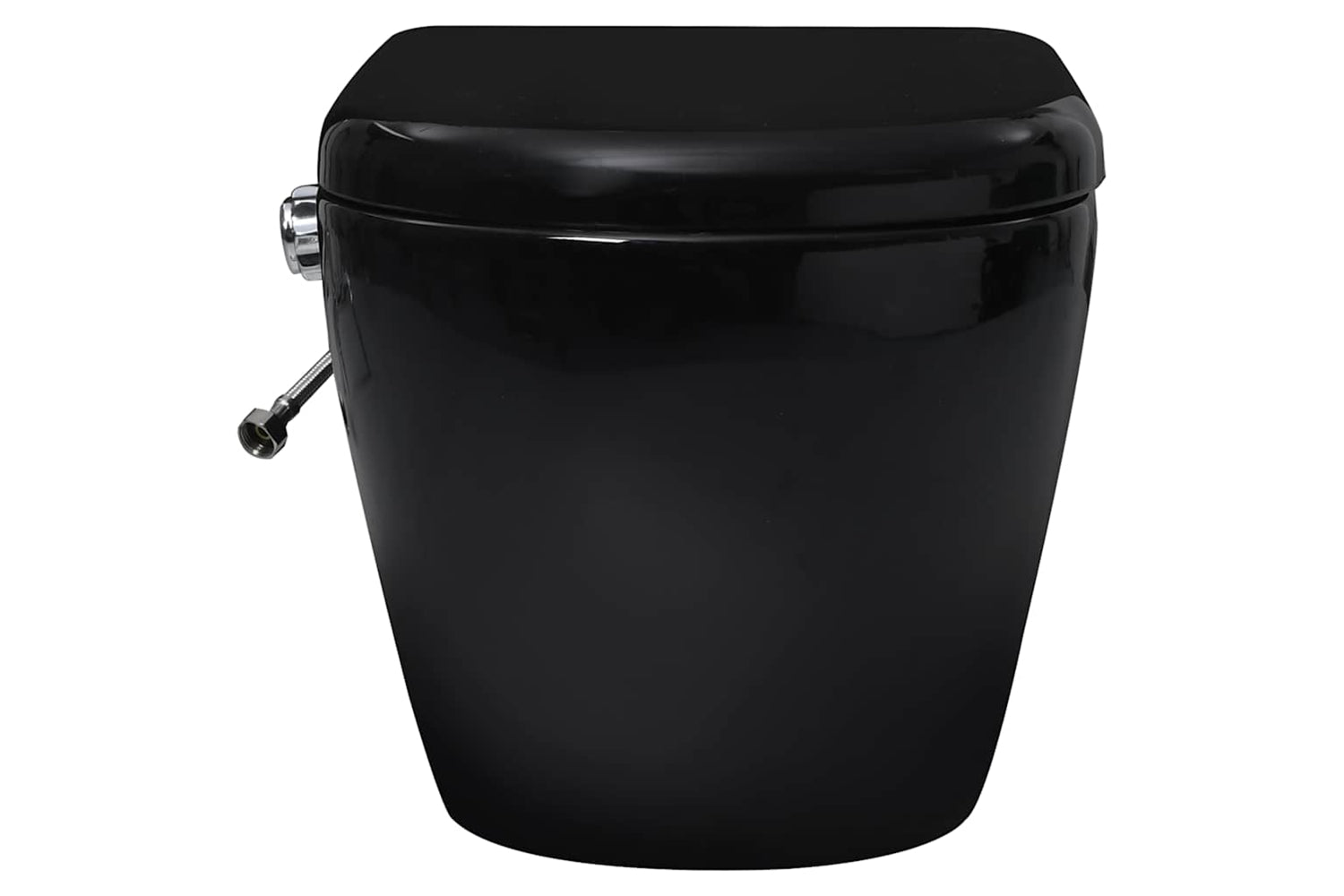 Vidaxl Wall Hung Rimless Toilet With Concealed Cistern Ceramic Black-6