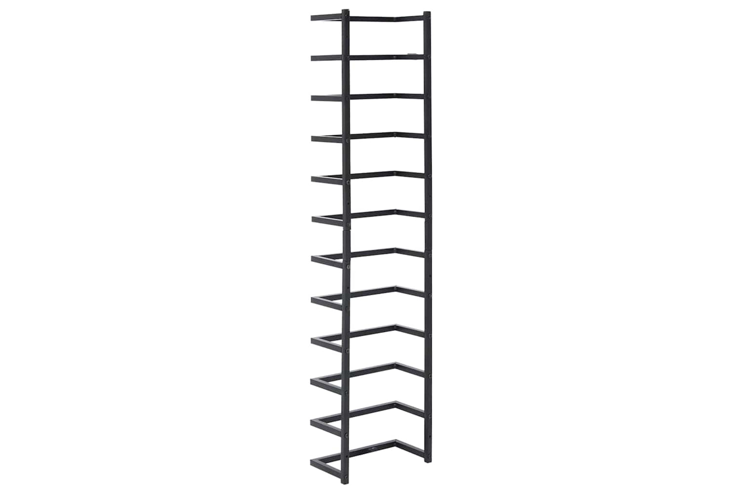 vidaXL 336125 Towel Rack Black 24x12x96cm Steel-5