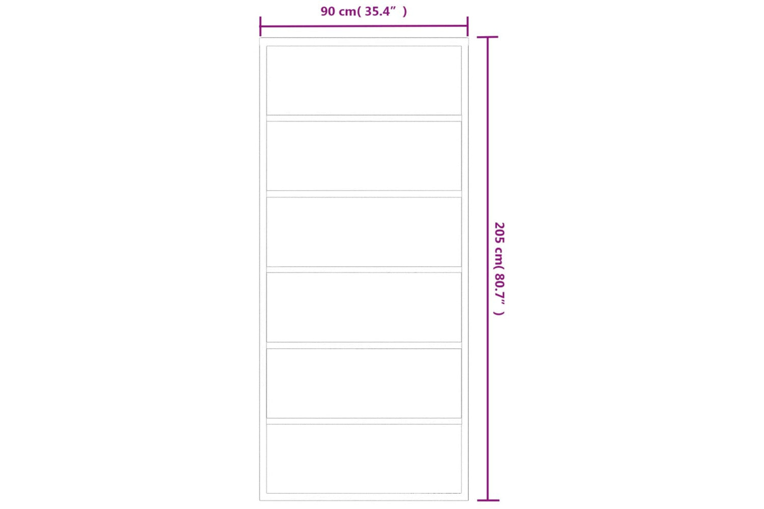 vidaXL 151015 Sliding Door Esg Glass And Aluminium 90x205cm Black-6