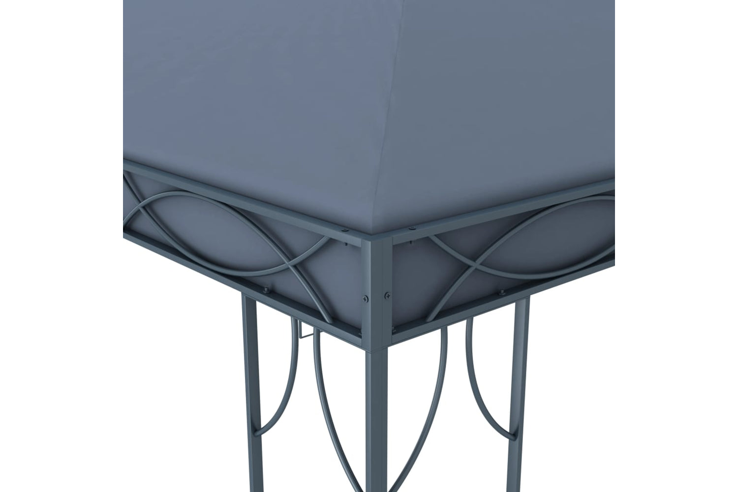 vidaXL 3070339 Gazebo With Led String Lights 300x300cm Anthracite-4