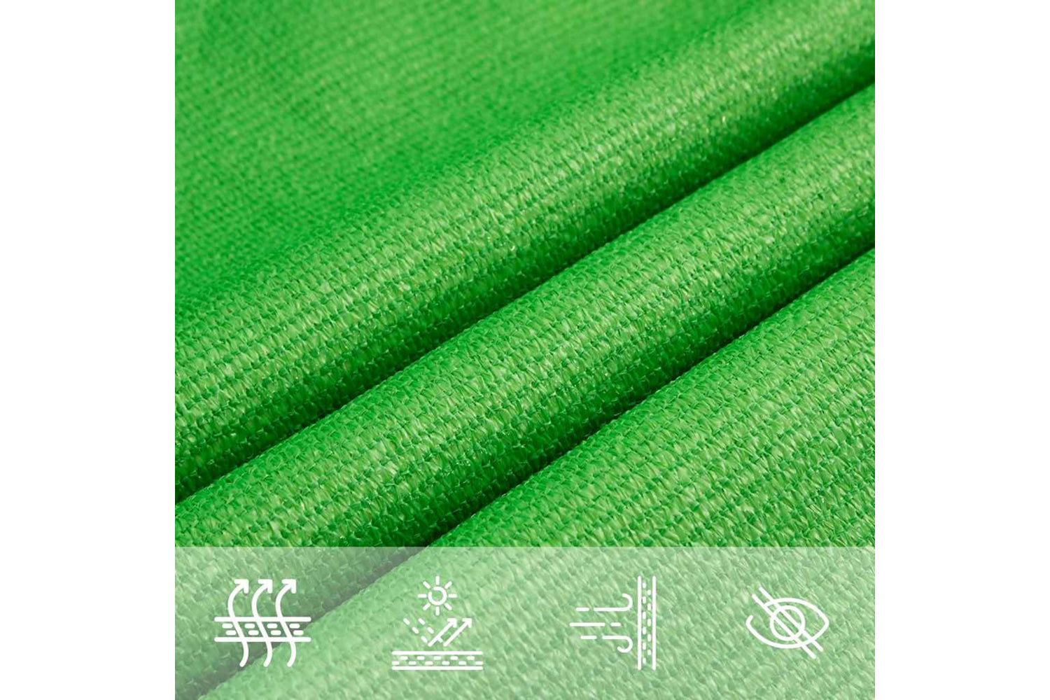 Vidaxl 311273 Sunshade Sail 160 G/mâ² Light Green 2.5x2.5 M Hdpe-4