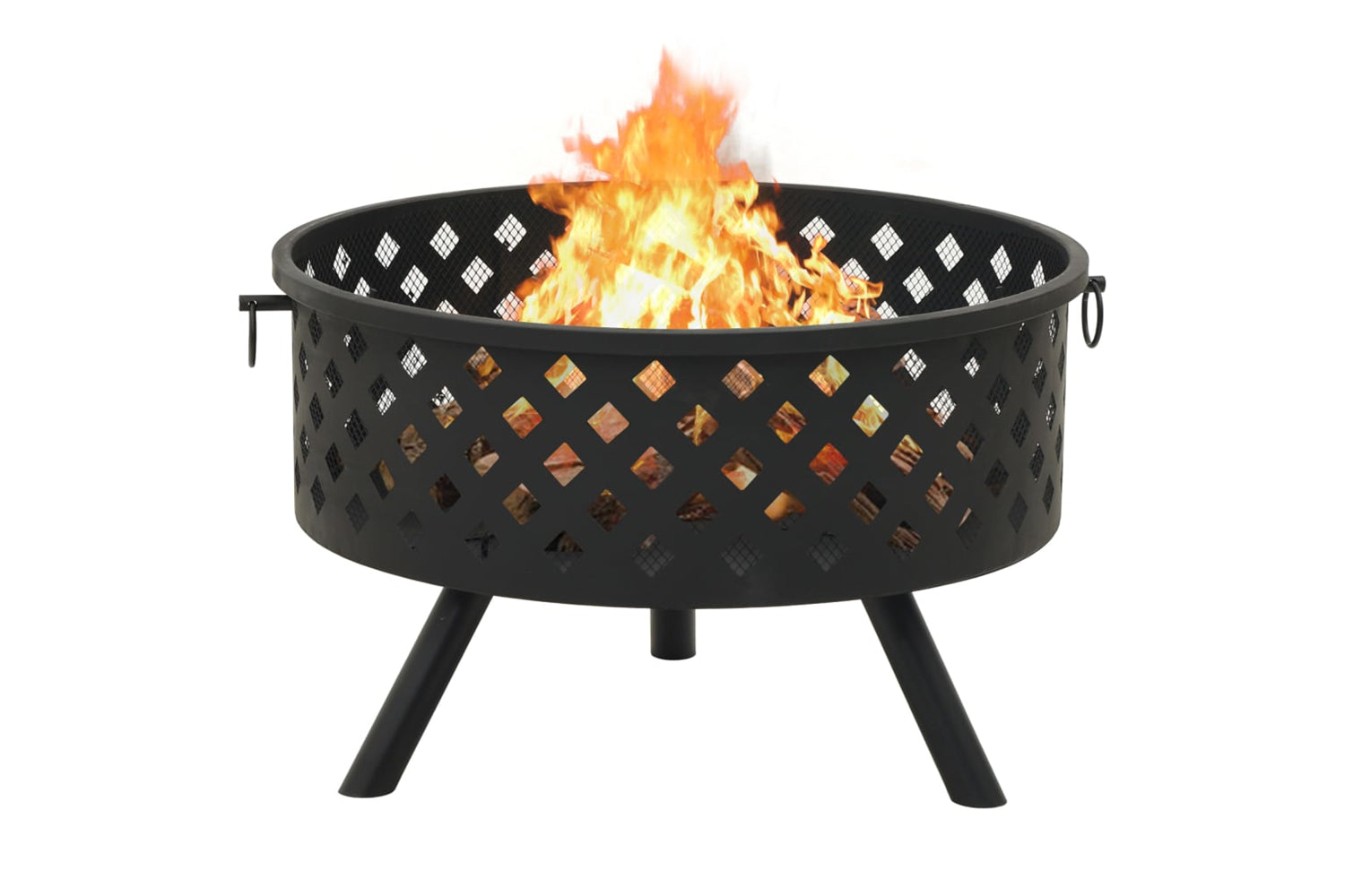 vidaXL 311890 Fire Pit With Poker 68cm Xxl Steel-4