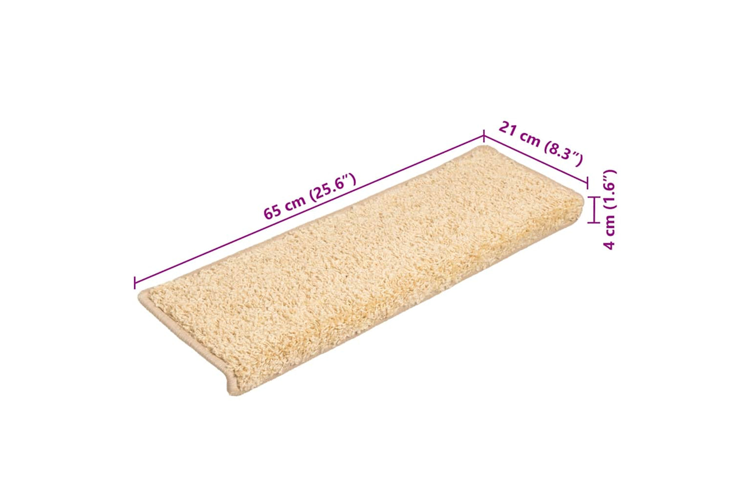 vidaXL Stair Mats 10 Pcs 65x21x4cm Brown-8