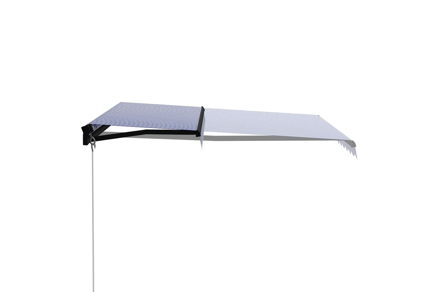 Vidaxl Manual Retractable Awning With Led 300x250 Cm Blue And White-3