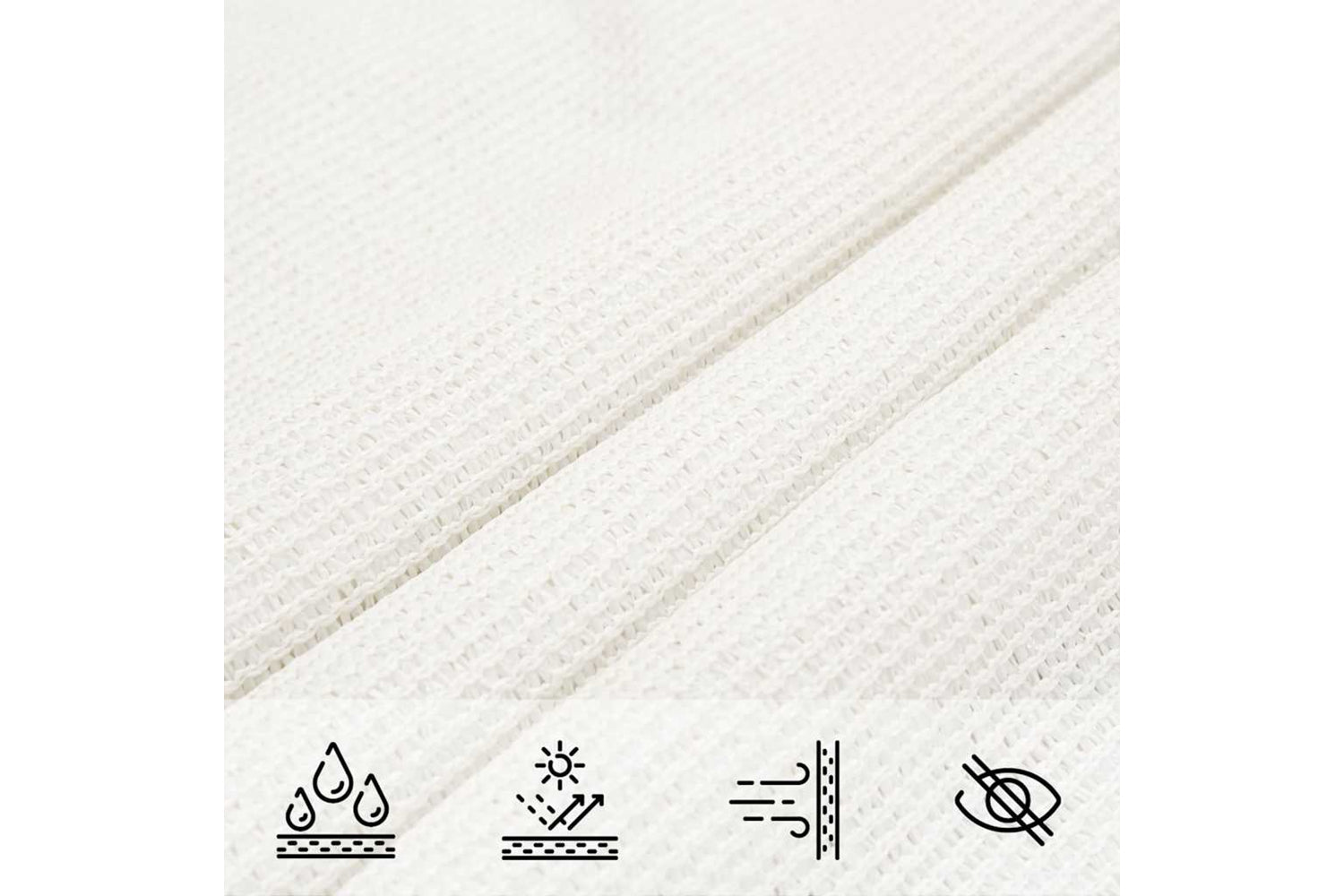 vidaXL 311219 Sunshade Sail 160 G/mÂ² White 3x3 M Hdpe-6