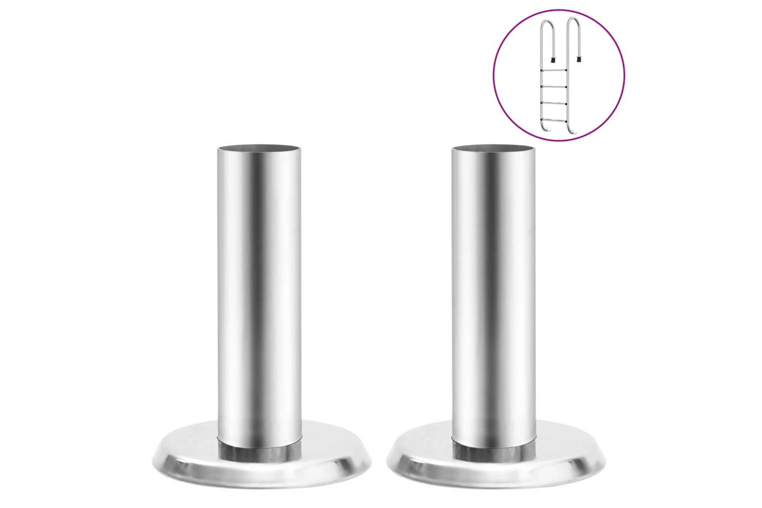 Vidaxl 93465 Pool Ladder Handrail Brackets 2 Pcs 304 Stainless Steel-4