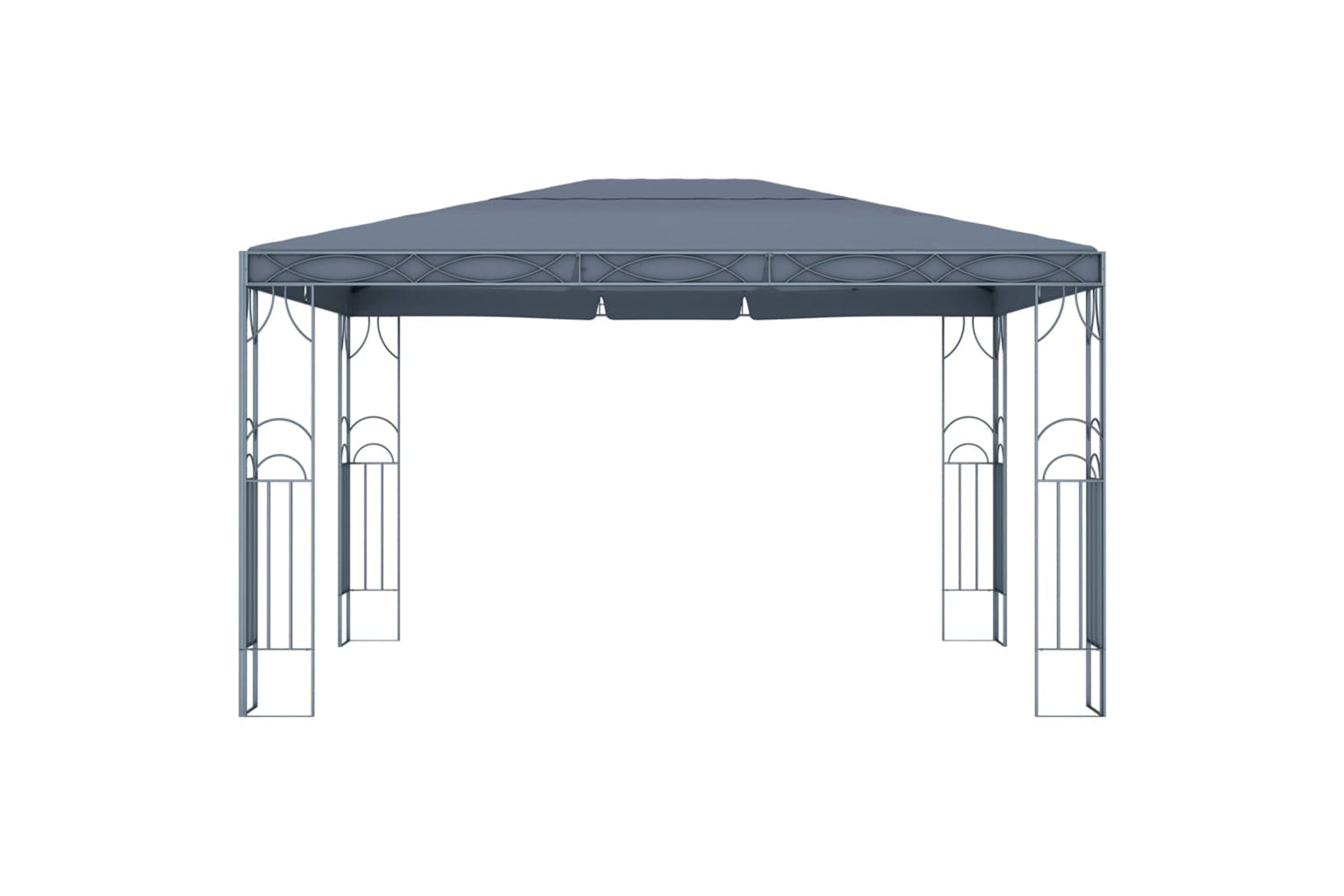 vidaXL 3070341 Gazebo With Led String Lights 400x300cm Anthracite-3