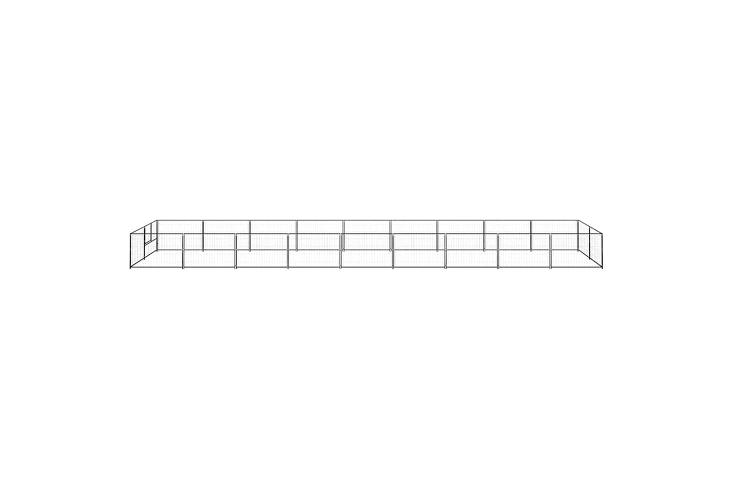 Vidaxl 3082116 Dog Kennel Black 18 M2 Steel-3