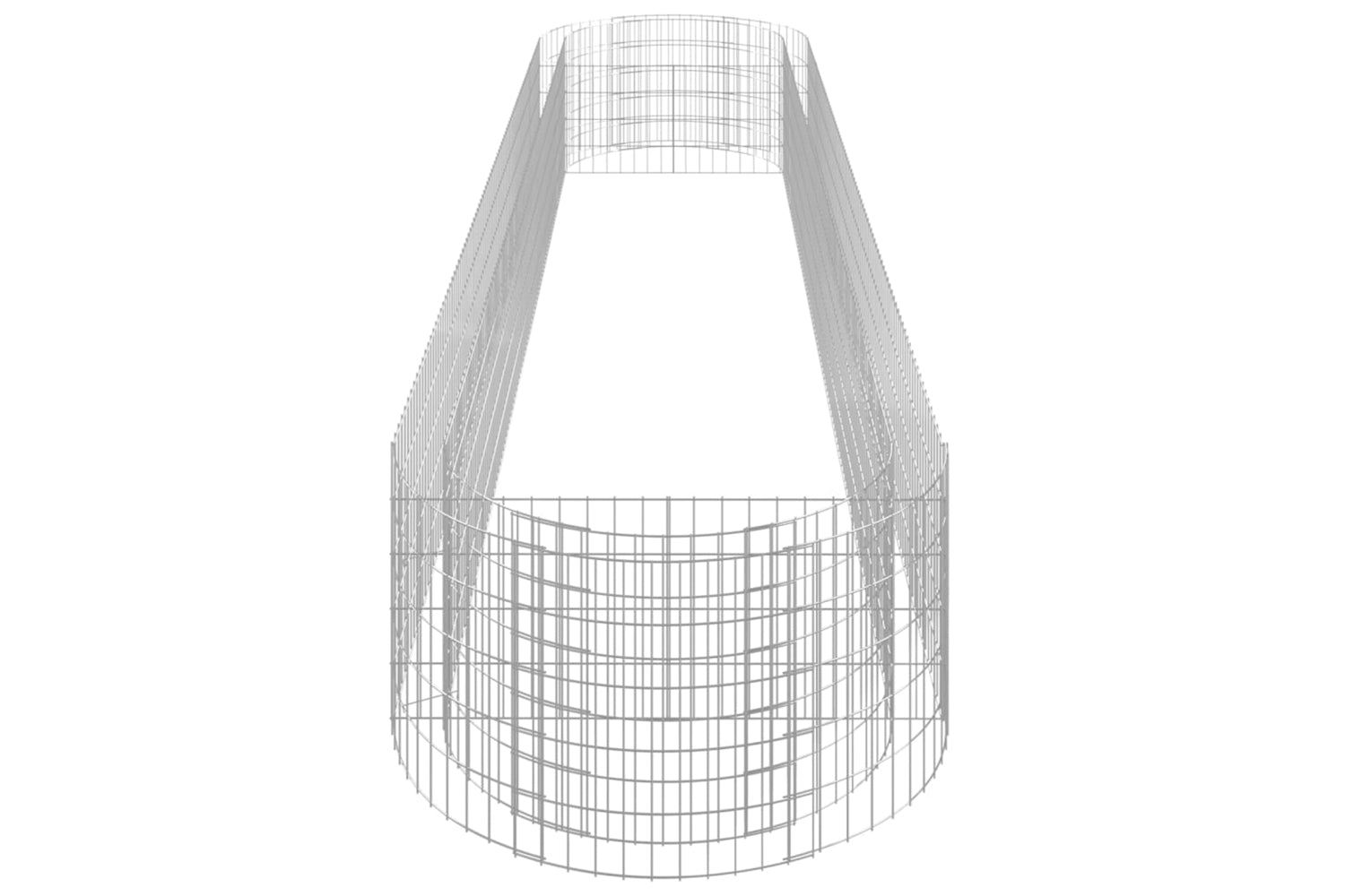 vidaXL 152043 Gabion Raised Bed Galvanised Iron 500x100x50cm-4