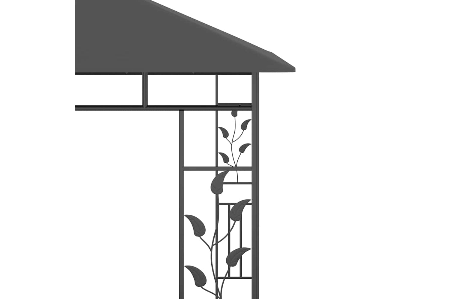 Vidaxl 3070316 Gazebo With Mosquito Net&led String Lights 3x3x2.73m Anthracite-7